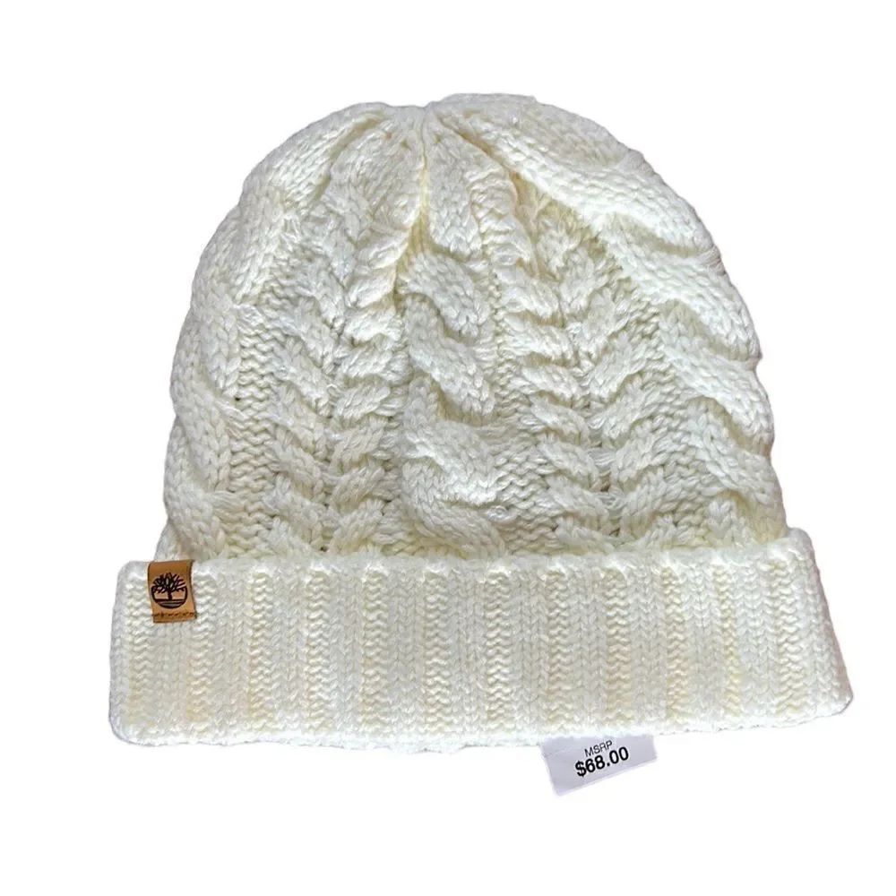 NEW Timberland Off White Beanie
